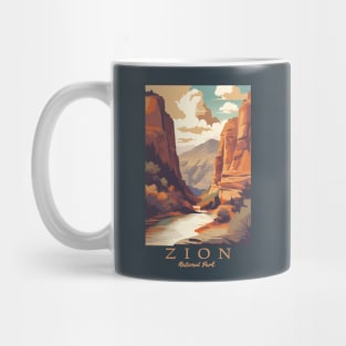 Zion National Park Vintage Travel Poster Mug